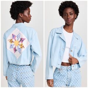 XIRENA Daisey Patch Haven Denim Jacket in Blue Dove New with Tags!
